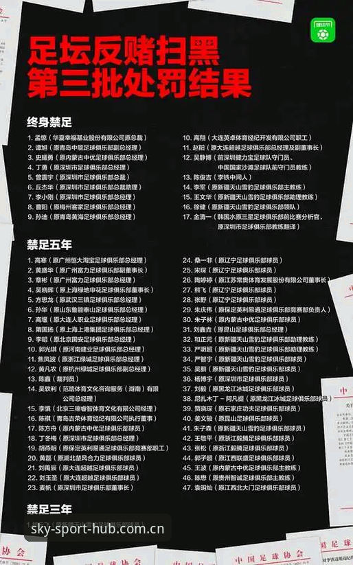 中国足球整顿风暴完整解读指南：从禁足名单看行业治理新常态